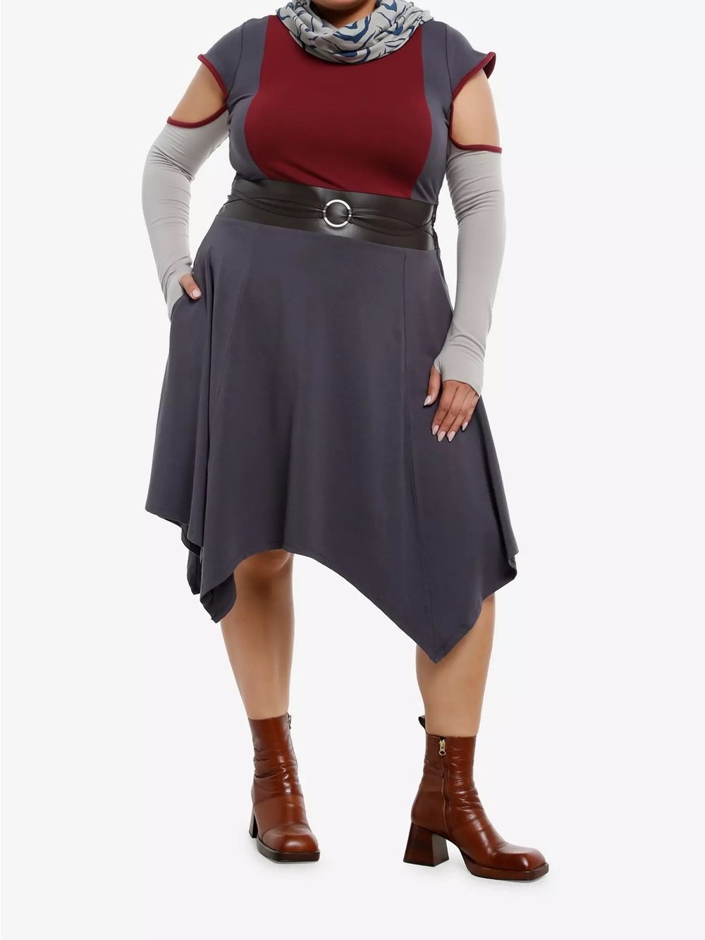 Her Universe Star Wars Ahsoka Tano Cowl Neck Hoodie Dress Size 1/1X